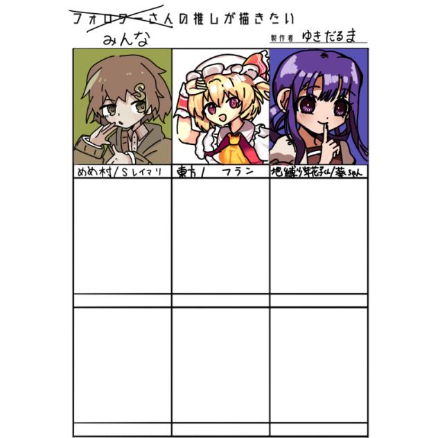 みんなの推しが描きたい‼︎３人完成‼︎