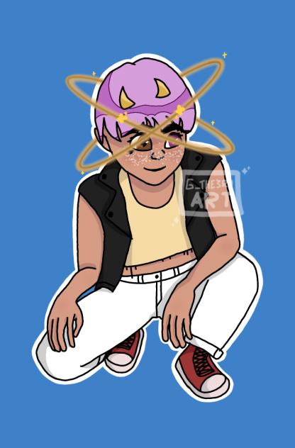 Purple Hair aka Jupiter revamped - ibisPaint