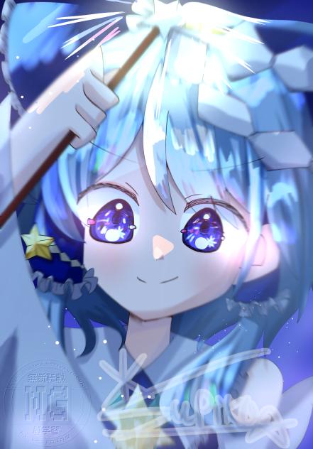 空で輝く巫女