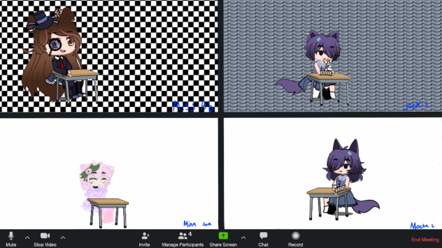 A zoom meeting for school