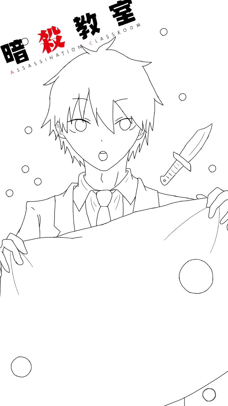 磯貝君 線画 誰か塗ってください Ibispaint