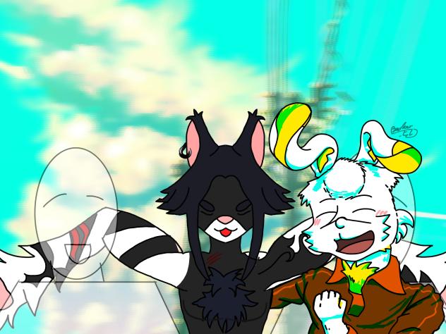 Hugging w. Soleriex and Naga!!!