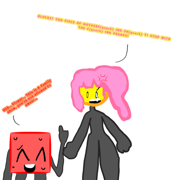 Flower Swears at Blocky