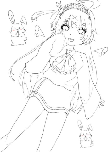 天使ちゃん塗り絵