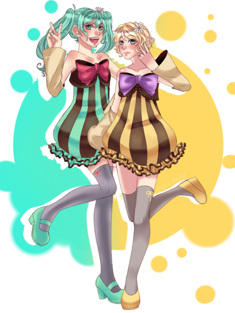 Rin and Miku Redraw
