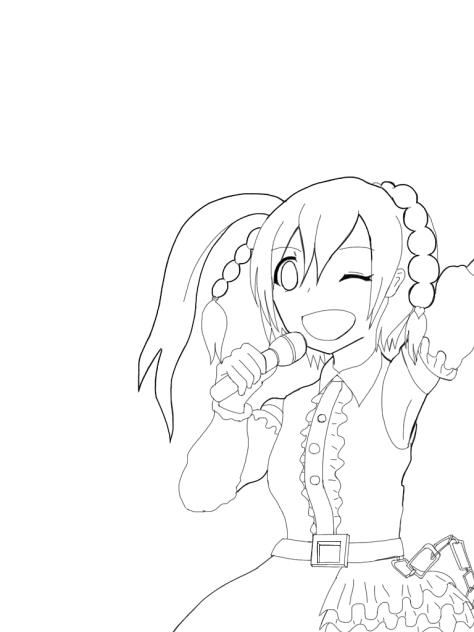 線画だけ 如月モモちゃん