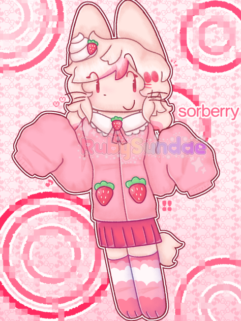 Strawberry Kitty OC 🍓🎀