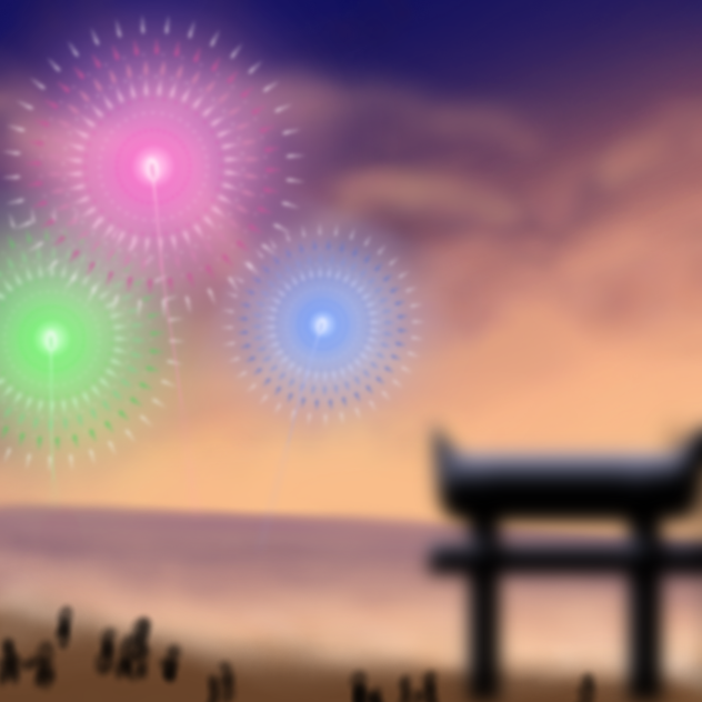 Fireworks at beach