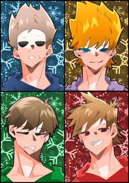 絵柄をちょっと変えた四人