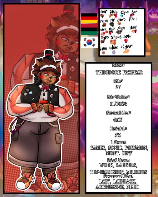 Toy Freddy Character sheet