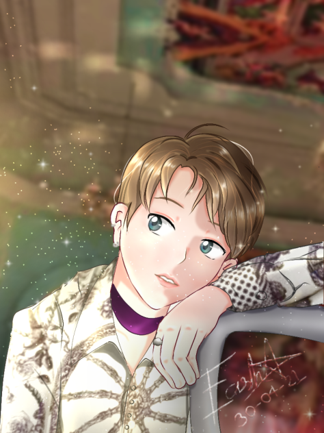 BTS Jungkook anime fan-art (BST)