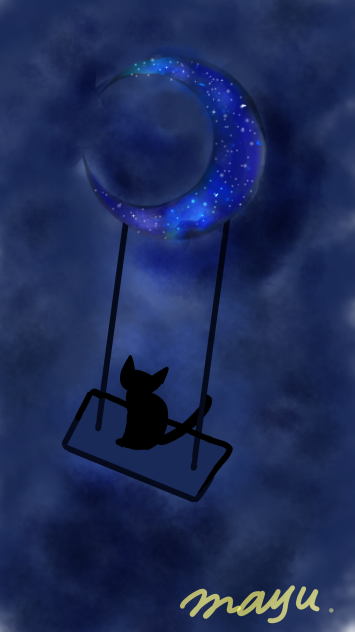 猫と月
