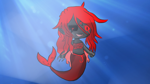 Underwater sea monster.