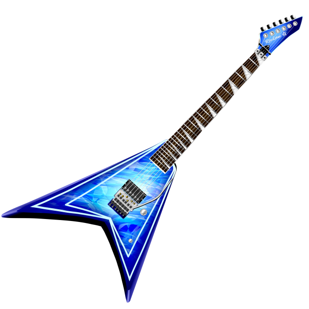 Electric guitar blue