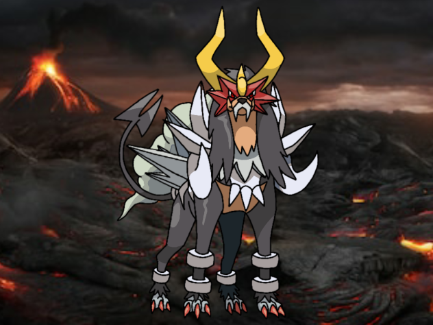 Mega Houndoom and Entei Fusion