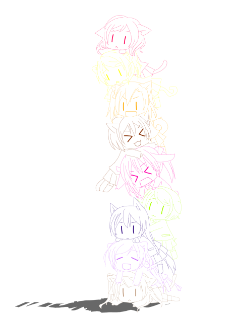 チビキャラ ラブライブ！ 線画