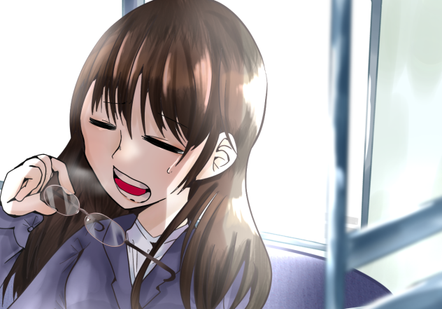 早朝の車両