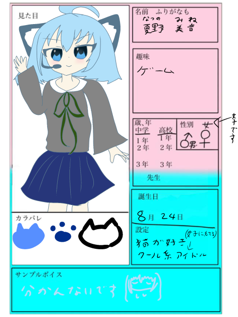 キャラ募集のやつ〜⭐︎