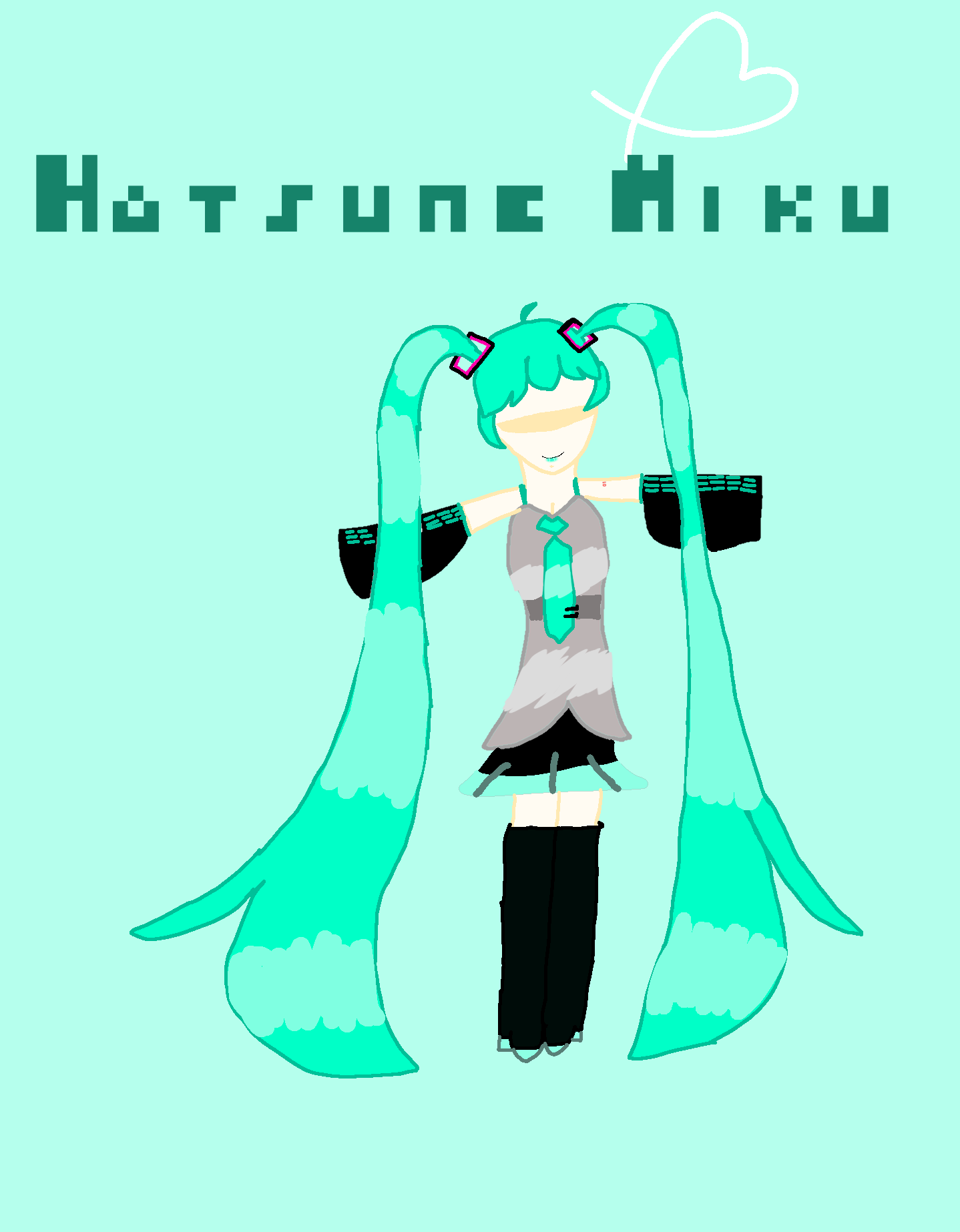 Miku T-Posing - ibisPaint