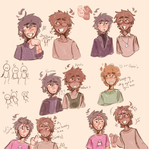 Apollo and Gunnar doodle page