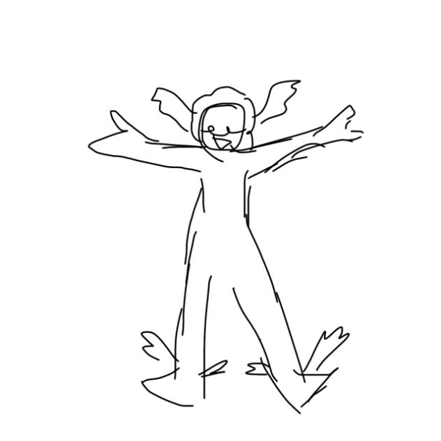 Hermes doing a little jig