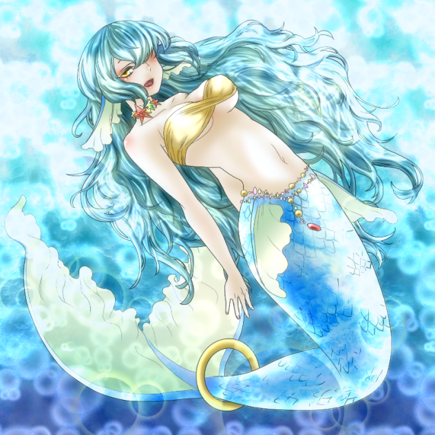 【線画】人魚【拝借】
