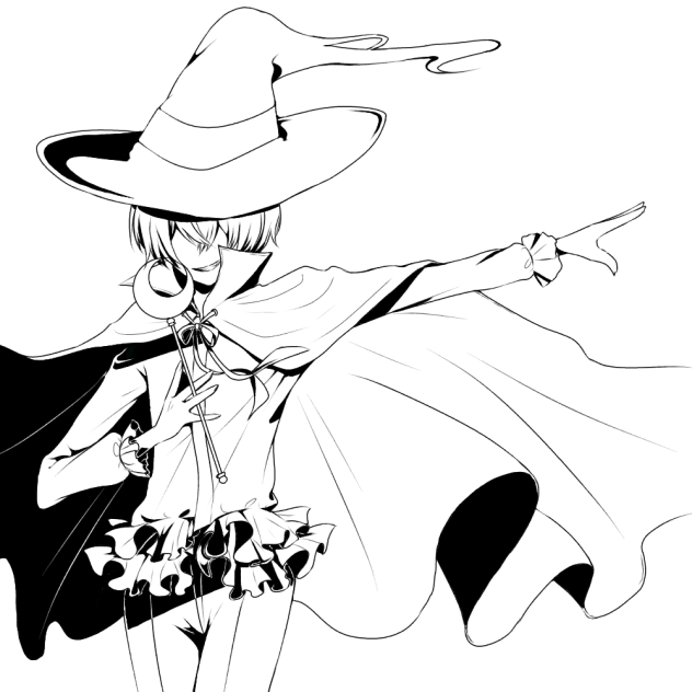 夜の魔法使い 線画 Ibispaint