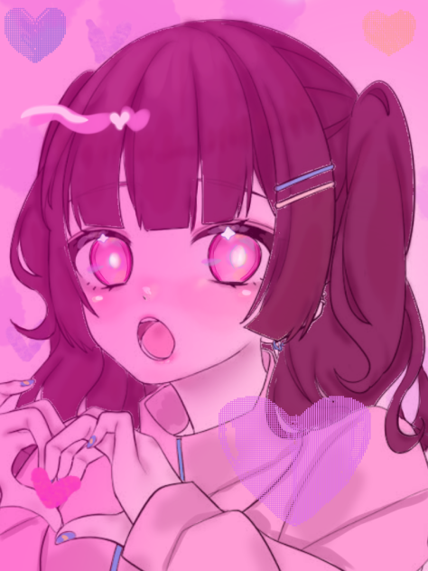 ピンクᒼᑋªⁿ✿🩷(フリー線画使いました)