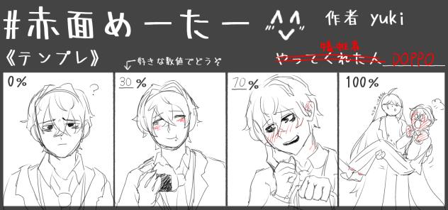 #赤面めーたー