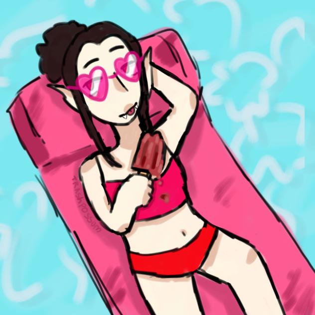 Cecelia in the Pool
