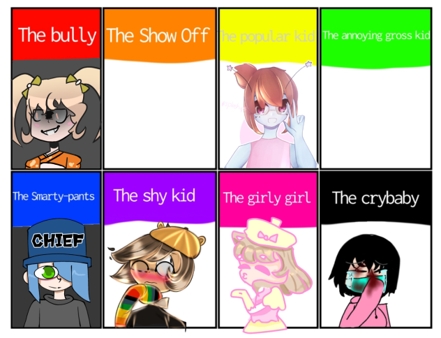 Type of kids at school collab