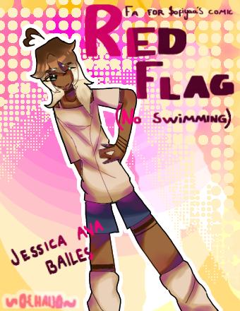 Jessica red flag (no swimming) Fa