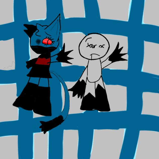 collab with my dandys world oc (twisted)