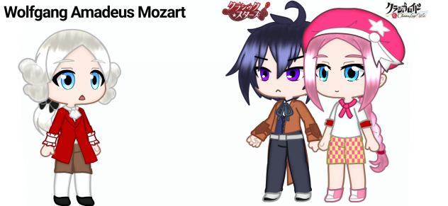 Mozart meets two anime Mozarts