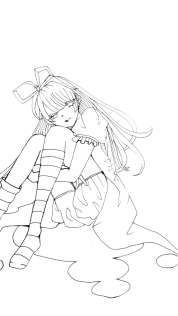 線画＊塗っていただけると嬉しいです