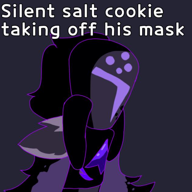 Silent salt taking off his mask