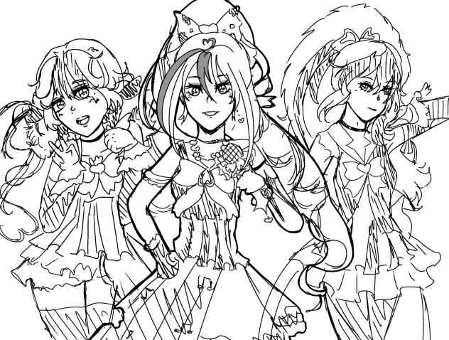 Oc trio sketch!!