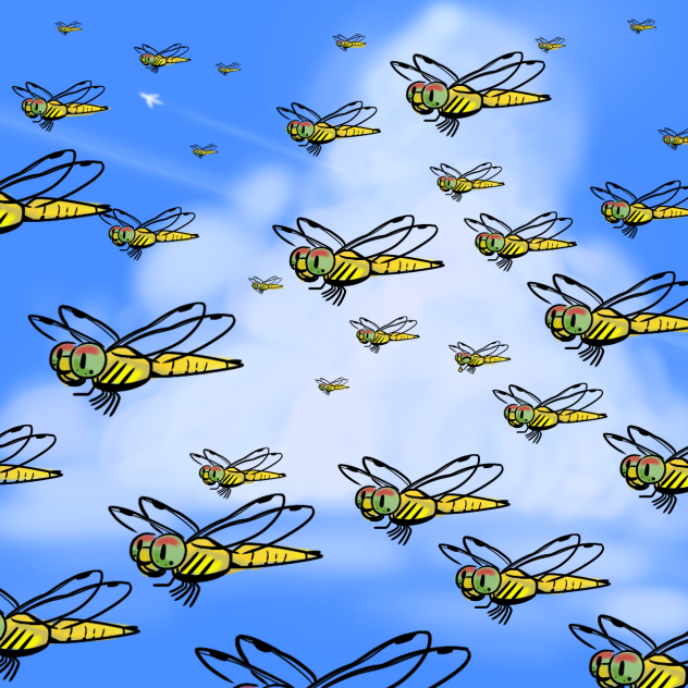 トンボ大量発生