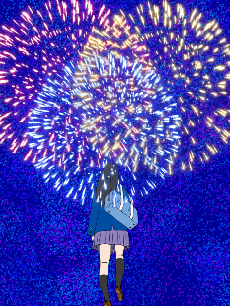 過去絵「花火」のリメイク！