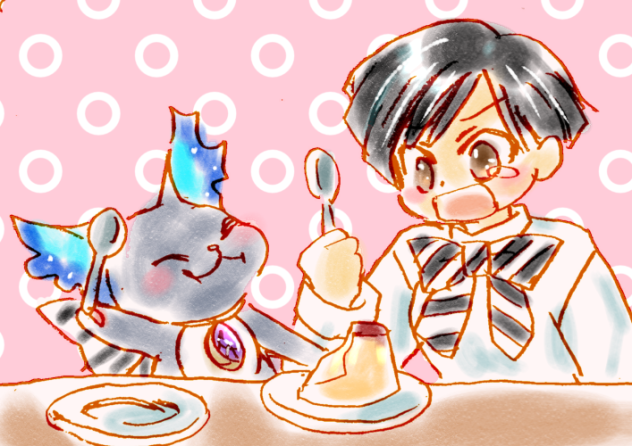 「ひと口よこすんだぞ！」