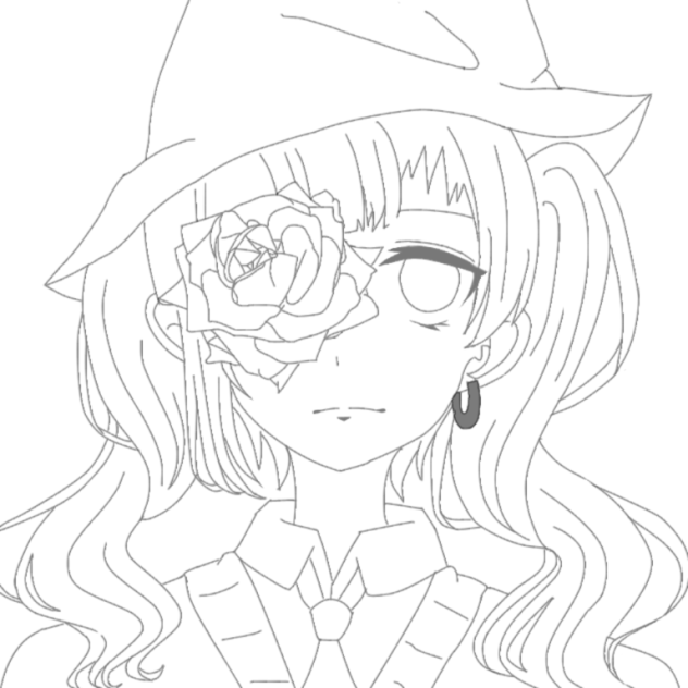 線画少女