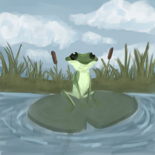 frog at the lake