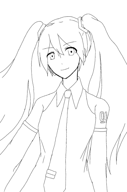 初音ミク 線画