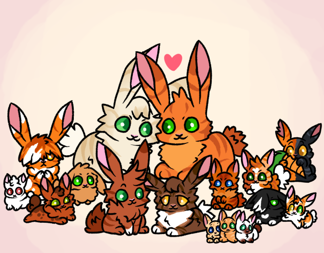 Fire & Sand as bunnies - ibisPaint