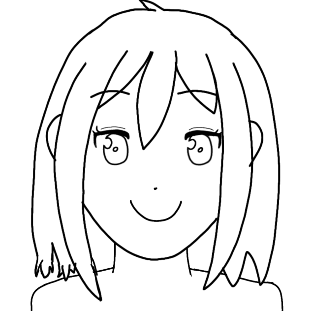 Anime girl colouring