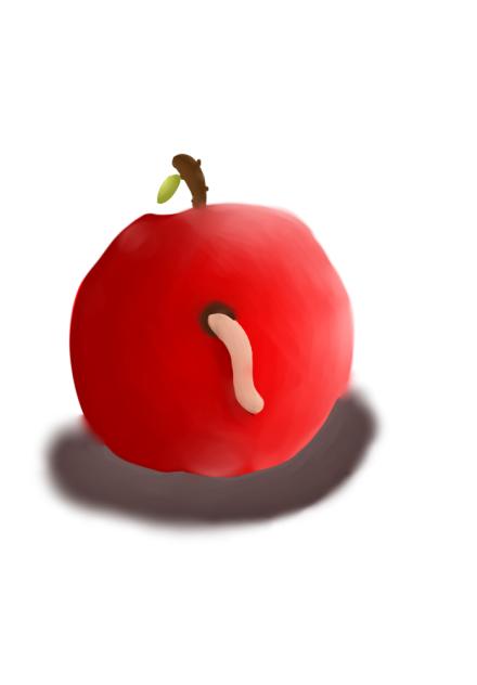 apple worm 🪱 🍎