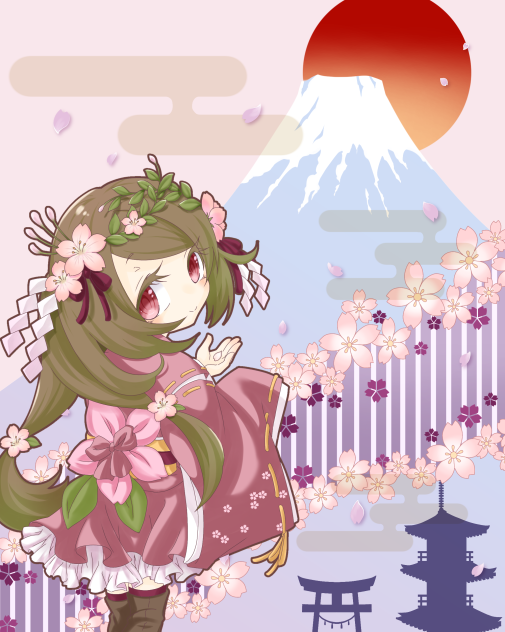 木花開耶姫 着色後