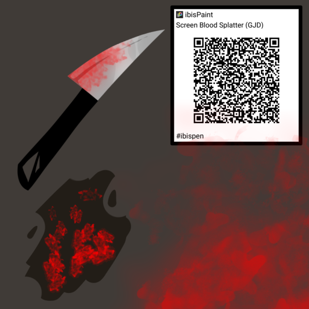 Screen Blood Splatter Pen Brush