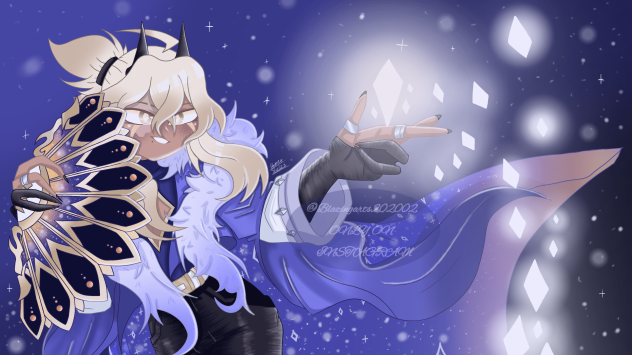 A light in the midnight sky - ibisPaint