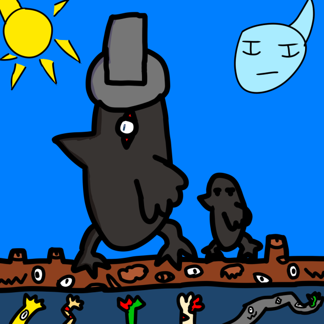 Snake log, top hat... Ghost who's tired.